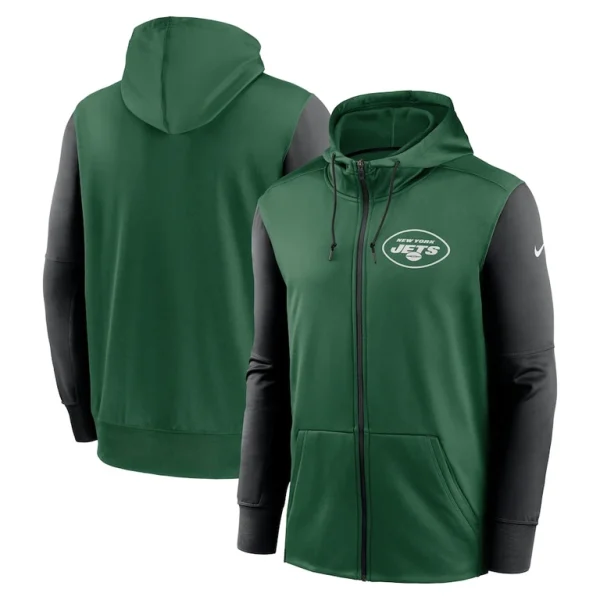 New york jets nike performance full zip hoodie Green