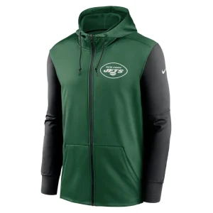 New york jets nike performance full zip hoodie Green M