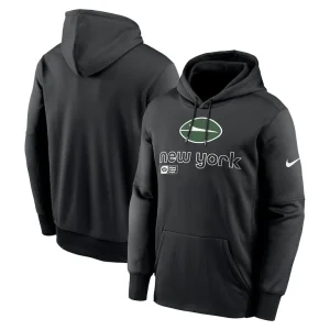 New york jets nike performance pullover hoodie Black