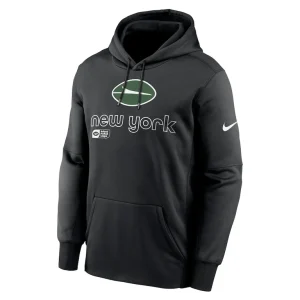 New york jets nike performance pullover hoodie Black M