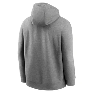 New york jets nike rewind club fleece pullover hoodie Heathered gray L