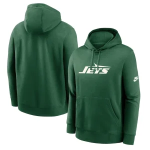 New york jets nike rewind club logo pullover hoodie Green