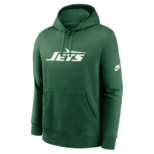 New york jets nike rewind club logo pullover hoodie Green M