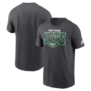New york jets nike rewind stack essential t shirt Charcoal