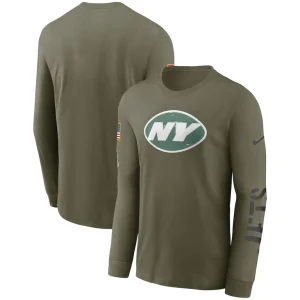 New york jets nike salute to service long sleeve t shirt Olive