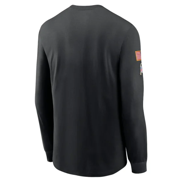 New york jets nike salute to service sideline performance long sleeve t shirt Black L