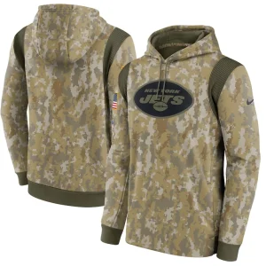 New york jets nike salute to service therma performance pullover hoodie Camo