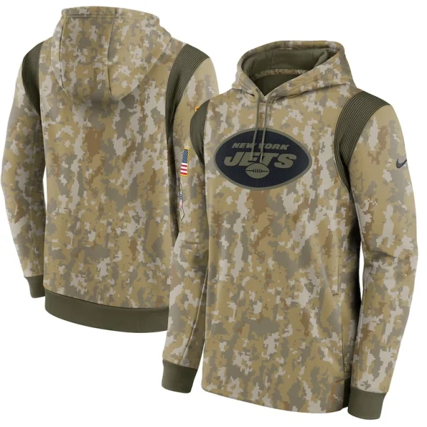 New york jets nike salute to service therma performance pullover hoodie Camo