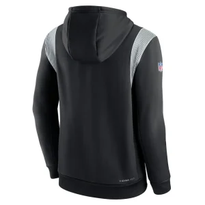 New york jets nike sideline athletic stack performance pullover hoodie Black L