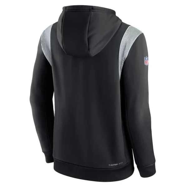 New york jets nike sideline athletic stack performance pullover hoodie Black L