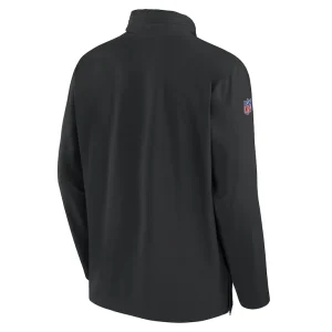 New york jets nike sideline coach half zip jacket Black L