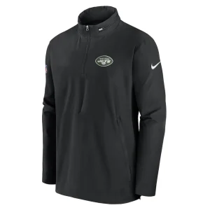New york jets nike sideline coach half zip jacket Black M