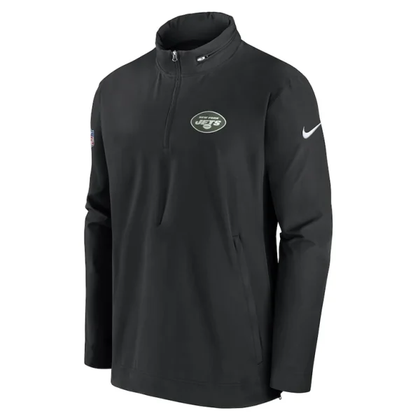 New york jets nike sideline coach half zip jacket Black M