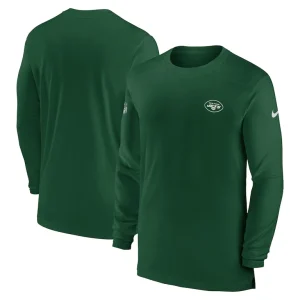 New york jets nike sideline coach performance long sleeve t shirt Green