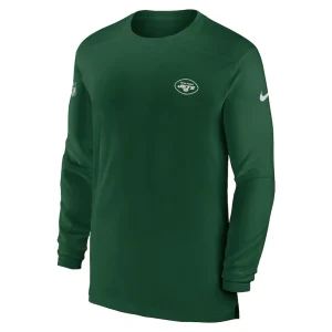 New york jets nike sideline coach performance long sleeve t shirt Green M