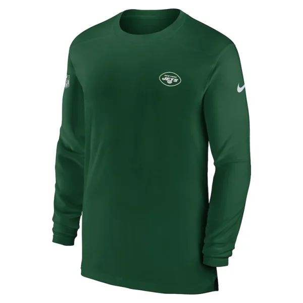 New york jets nike sideline coach performance long sleeve t shirt Green M