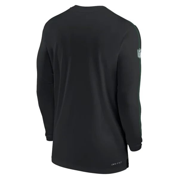 New york jets nike sideline coach uv performance long sleeve t shirt Black L