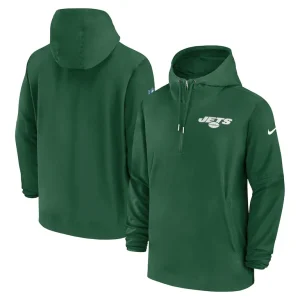 New york jets nike sideline half zip hoodie Green