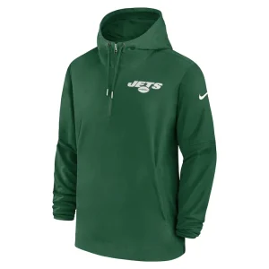 New york jets nike sideline half zip hoodie Green M