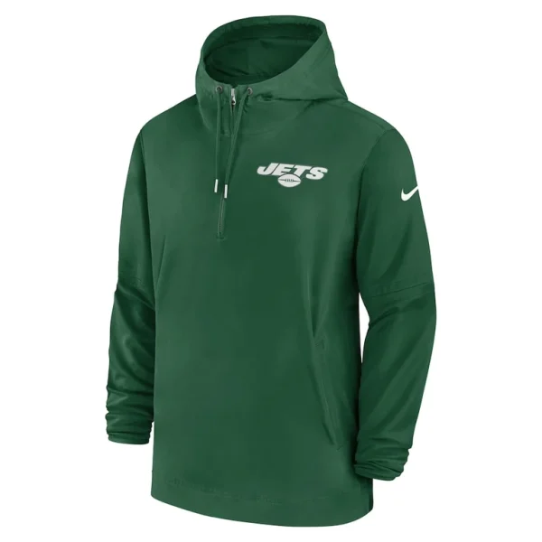 New york jets nike sideline half zip hoodie Green M