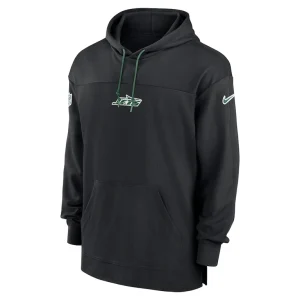 New york jets nike sideline jersey performance pullover hoodie Black M