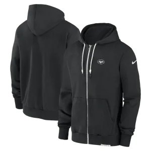 New york jets nike sideline performance full zip hoodie sweatshirt Black