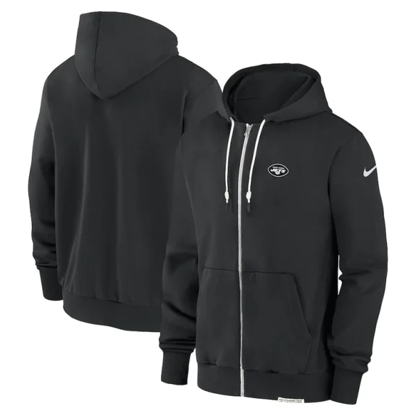 New york jets nike sideline performance full zip hoodie sweatshirt Black