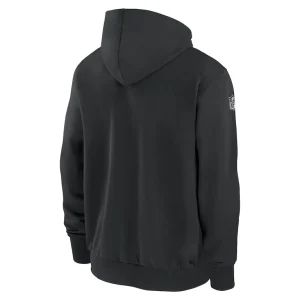 New york jets nike sideline performance full zip hoodie sweatshirt Black L