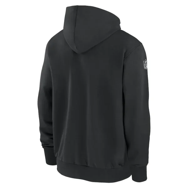 New york jets nike sideline performance full zip hoodie sweatshirt Black L