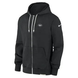 New york jets nike sideline performance full zip hoodie sweatshirt Black M
