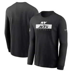 New york jets nike sideline performance long sleeve t shirt Black