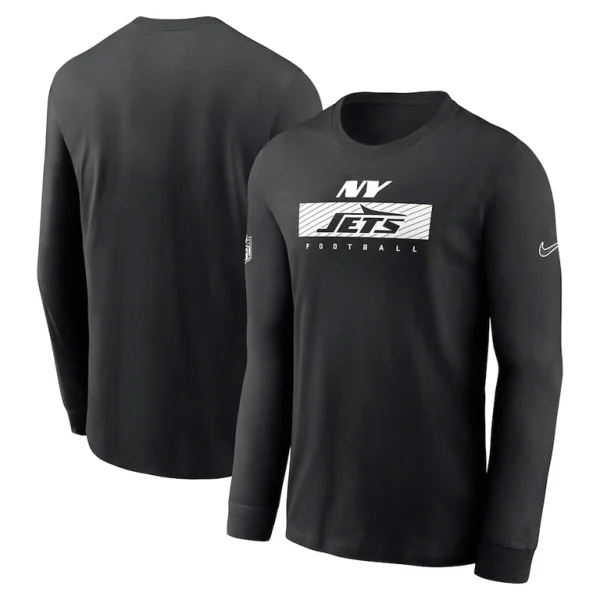 New york jets nike sideline performance long sleeve t shirt Black