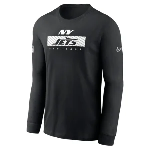 New york jets nike sideline performance long sleeve t shirt Black M