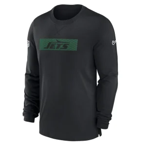 New york jets nike sideline player performance long sleeve t shirt Black M