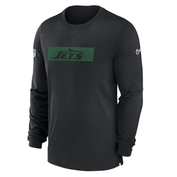 New york jets nike sideline player performance long sleeve t shirt Black M