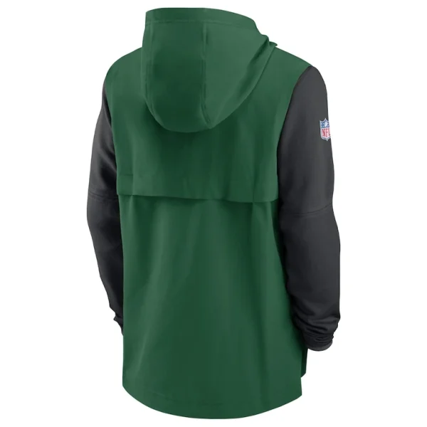 New york jets nike sideline player quarter zip hoodie Greenblack L