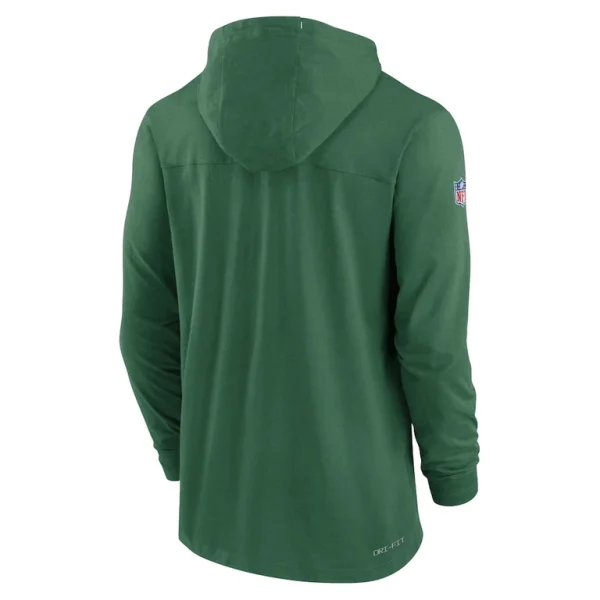 New york jets nike sideline pop performance pullover long sleeve hoodie t shirt Green L