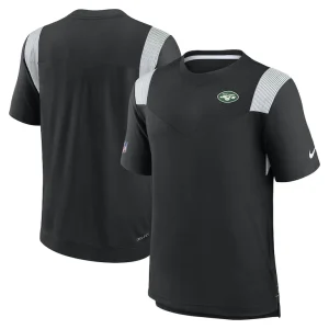 New york jets nike sideline tonal logo performance player t shirt Black