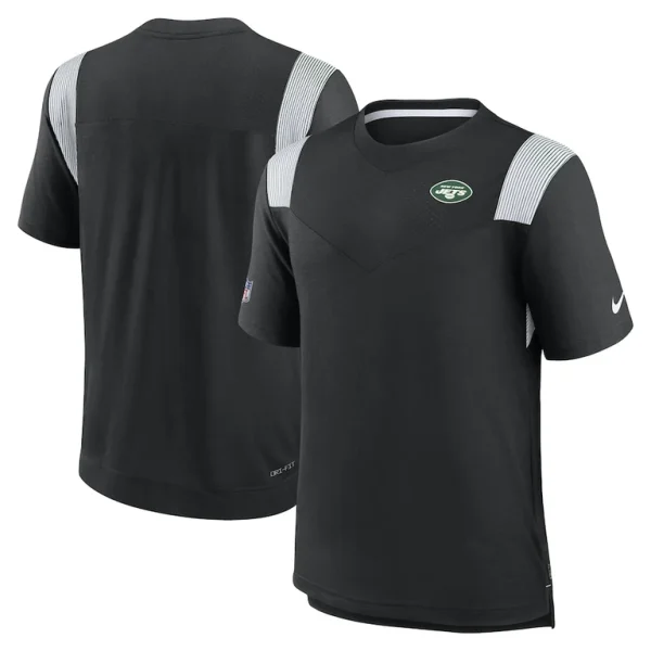 New york jets nike sideline tonal logo performance player t shirt Black