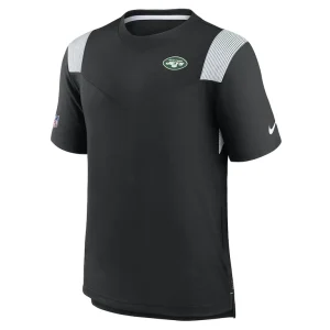 New york jets nike sideline tonal logo performance player t shirt Black M