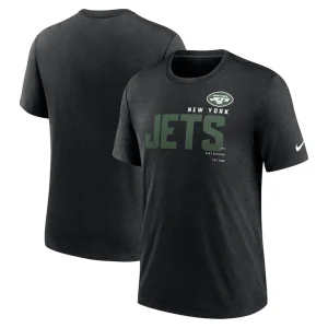 New york jets nike team tri blend t shirt Heather black