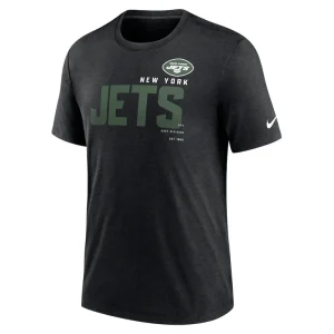 New york jets nike team tri blend t shirt Heather black M