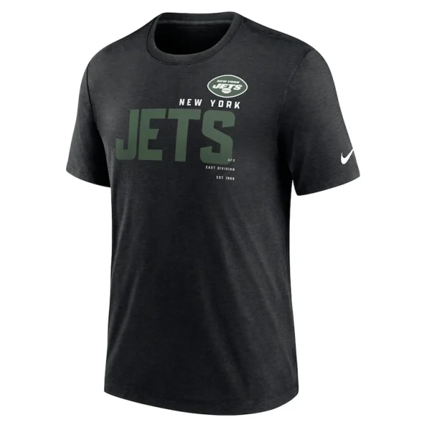 New york jets nike team tri blend t shirt Heather black M