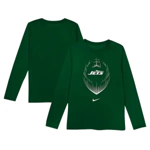 New york jets nike toddler legend icon long sleeve t shirt Green