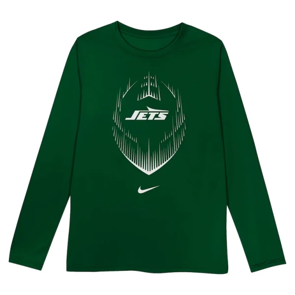 New york jets nike toddler legend icon long sleeve t shirt Green 3T