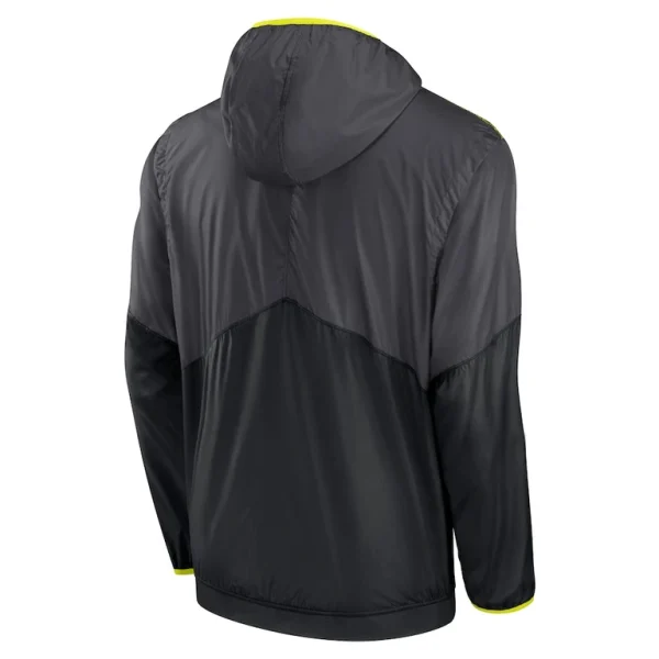 New york jets nike volt hoodie half zip jacket anthracite Multi L
