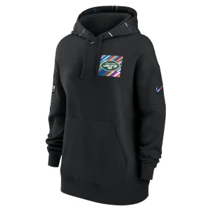 New york jets nike womens 2023 nfl crucial catch club pullover hoodie Black S