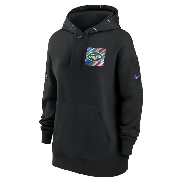 New york jets nike womens 2023 nfl crucial catch club pullover hoodie Black S