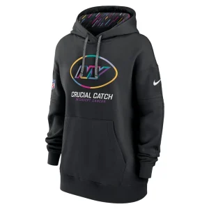 New york jets nike womens 2024 nfl crucial catch club pullover hoodie Black S