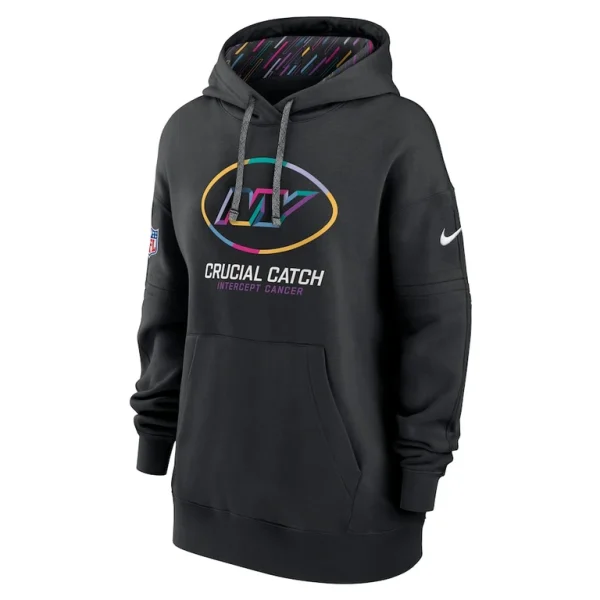 New york jets nike womens 2024 nfl crucial catch club pullover hoodie Black S
